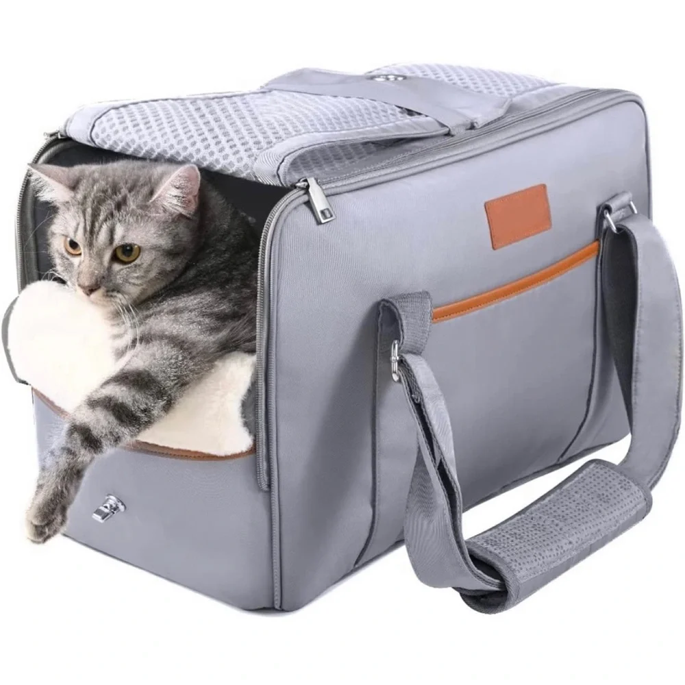 Airline Approved Luxury Soft Sided Pet Carrier Soft Sided Travel Bag Washable